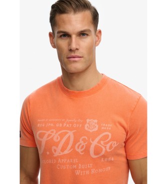 Superdry Industriearbeiter Entspanntes T-shirt orange