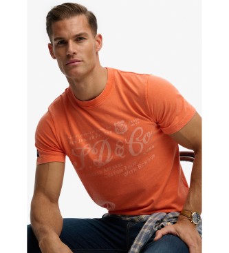 Superdry Industriearbeiter Entspanntes T-shirt orange