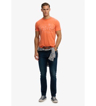Superdry Industriearbeiter Entspanntes T-shirt orange