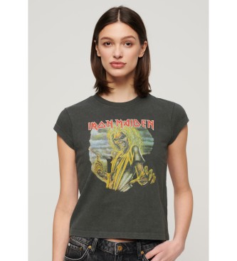 Superdry T-shirt Iron Maiden preta