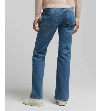 Superdry Skinny-Jeans mit ausgestelltem mittlerem Bund blau