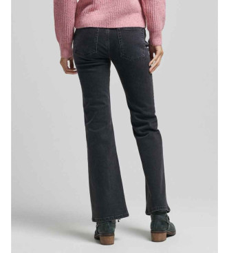 Superdry Utsvngda mid-rise skinny jeans svart