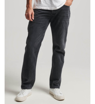 Superdry Gerade geschnittene Jeans schwarz