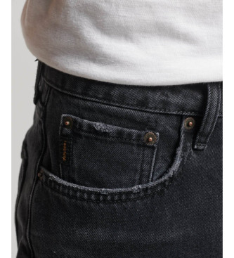 Superdry Gerade geschnittene Jeans schwarz