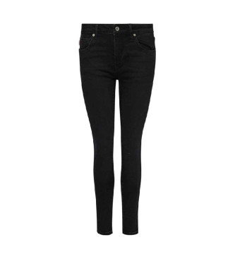 Superdry Jeans de talle medio de algodn orgnico Vintage negro