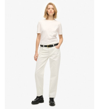 Superdry Jeans Mid Rise Straight off-white
