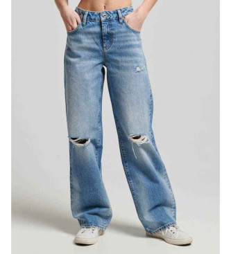Superdry Jeans pernera ancha azul