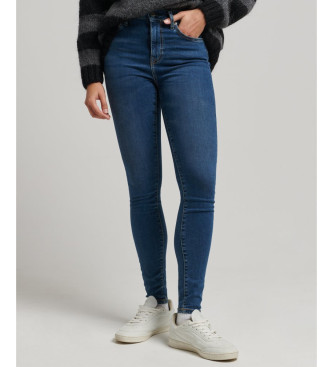 Superdry Hjtaljede skinny jeans i bl kologisk bomuld