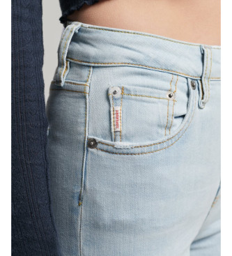 Superdry Hjtaljede skinny jeans i bl kologisk bomuld