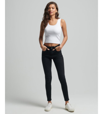 Superdry High-waisted skinny jeans in organic cotton black