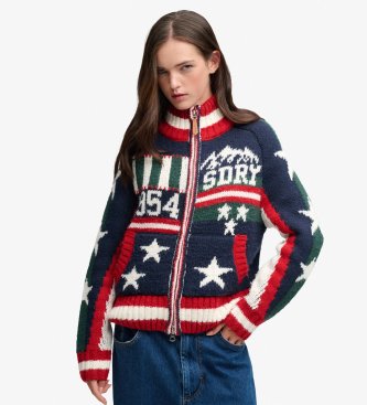 Superdry Jersey Alpino Statement marineblå