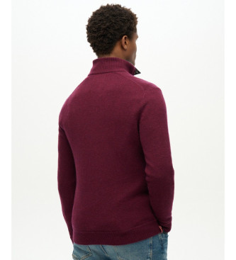 Superdry Maglia essenziale ricamata bordeaux