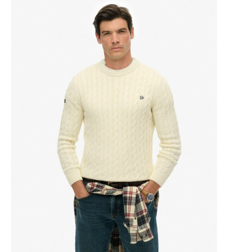 Superdry Camisola bege de malha com fios