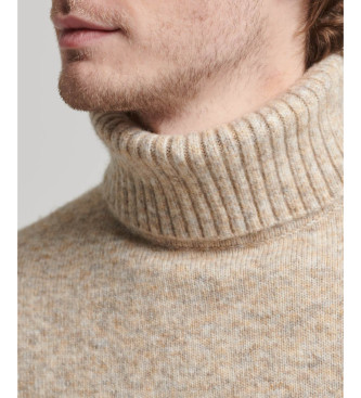 Superdry Brushed beige turtleneck jumper