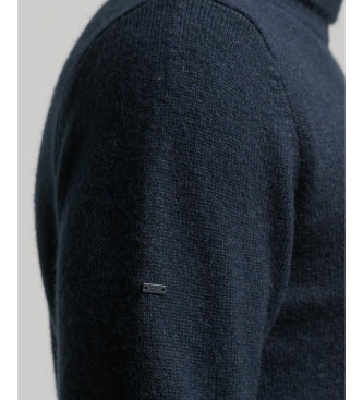 Superdry Brushed navy turtleneck jumper