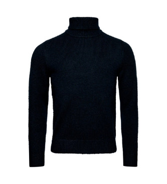 Superdry Rollkragenpullover, gebrstet, navy