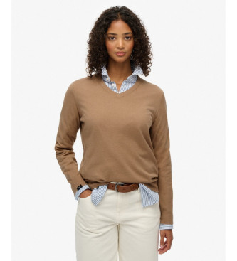 Superdry Classic V Pullover braun