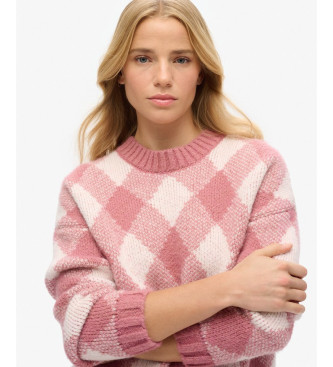 Superdry Rosa trja med Argyle-tryck