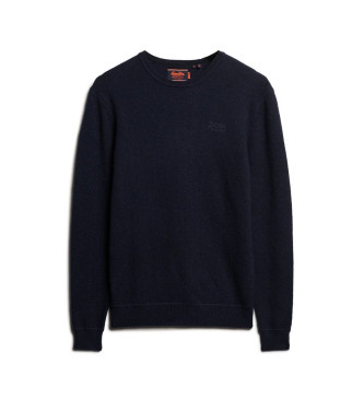 Superdry Granatowy sweter Essential o wąskim kroju