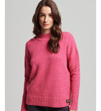 Superdry Perkins Essential - Pull  col roul rose