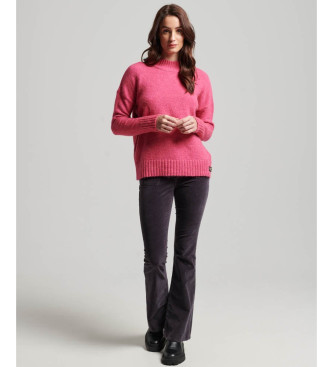 Superdry Perkins Essential - Pull  col roul rose