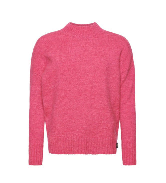 Superdry Perkins Essential - Pull  col roul rose