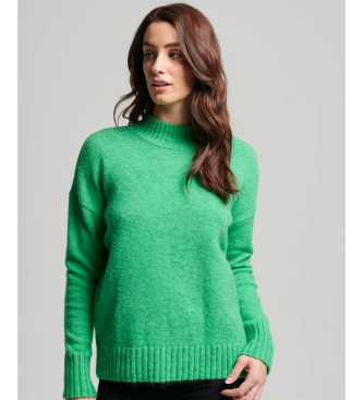 Superdry Perkins Essential - Pull  col roul vert