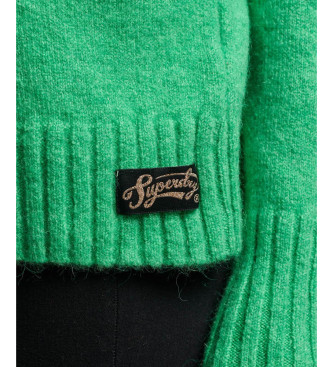 Superdry Perkins Essential - Pull  col roul vert