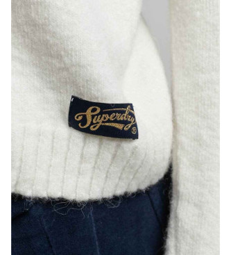 Superdry Jersey de cuello redondo Essential blanco