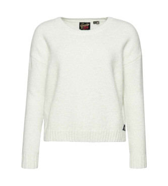 Superdry Jersey de cuello redondo Essential blanco