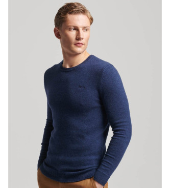 Superdry Pull  col ras du cou Essential navy