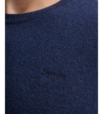 Superdry Essential Marineblauer Pullover mit Rundhalsausschnitt