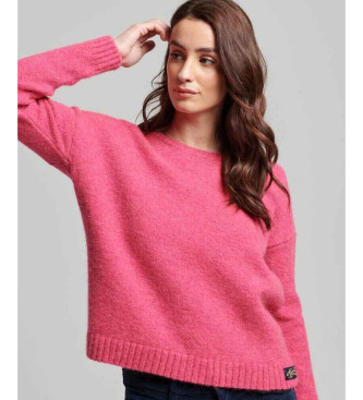 Superdry Essentile trui met ronde hals roze