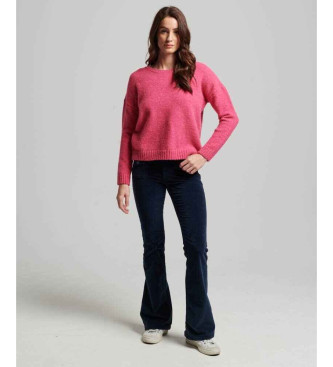 Superdry Essential crew neck jumper pink