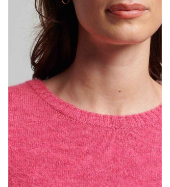 Superdry Essential crew neck jumper pink