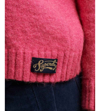 Superdry Essential crew neck jumper pink