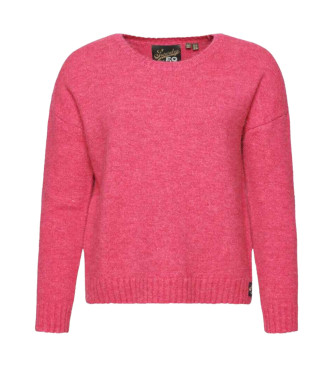 Superdry Essential crew neck jumper pink