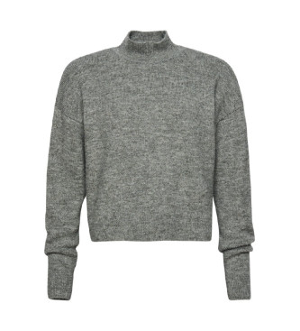 Superdry Essential grauer Vintage-Pullover mit Rundhalsausschnitt