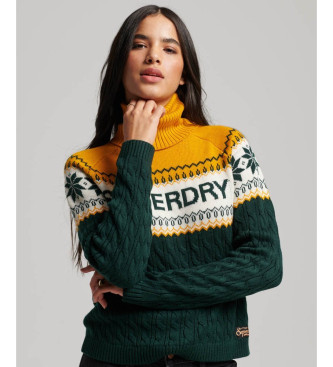 Superdry Aspen Ski gebreide trui groen