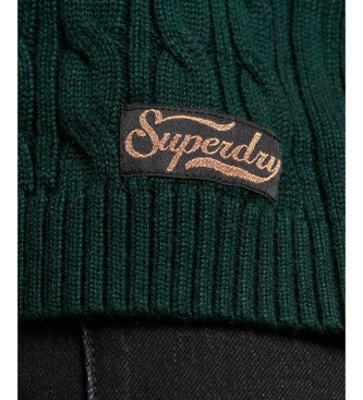 Superdry Pleten pulover Aspen Ski zelen