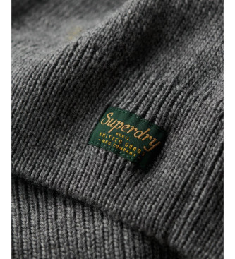 Superdry Strickpulli mit Rundhalsausschnitt und grauen Alpengrnen