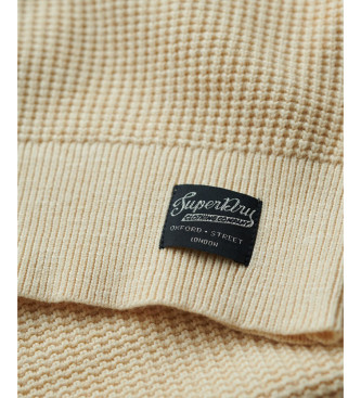 Superdry Knitted jumper with round neck and white texture