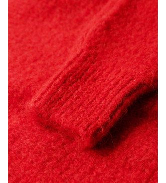 Superdry Kurzer Strickpulli mit roter Vintage-Struktur