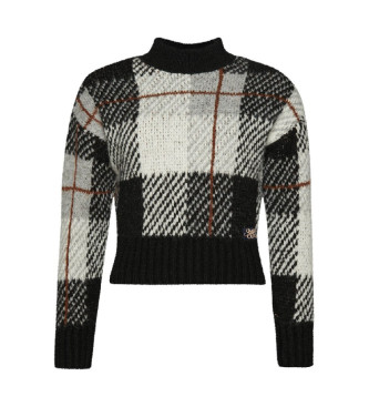 Superdry Square-cut knitted jumper with black design