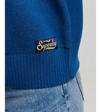 Superdry Maglione lavorato a maglia da sci retr blu