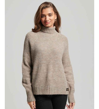 Superdry Essential beige gerippter Pullover