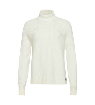 Superdry Jersey en punto de canal Essential blanco