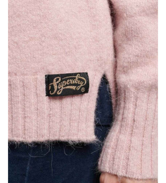 Superdry Maglione rosa lavorato a coste Essential