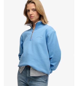 Superdry Sudadera Essential Logo Zip azul