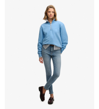 Superdry Sudadera Essential Logo Zip azul